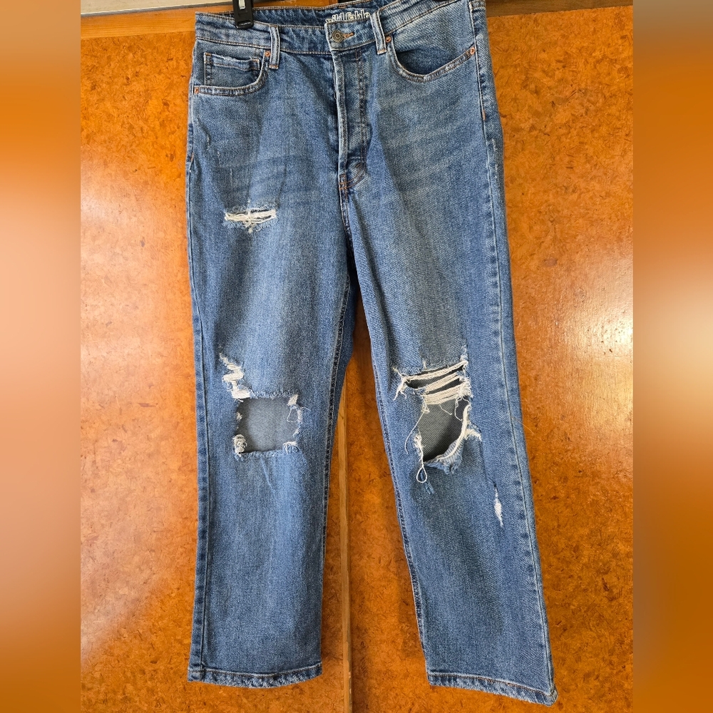 distressed jeans